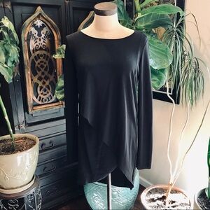 Zara black tiered layer tunic top